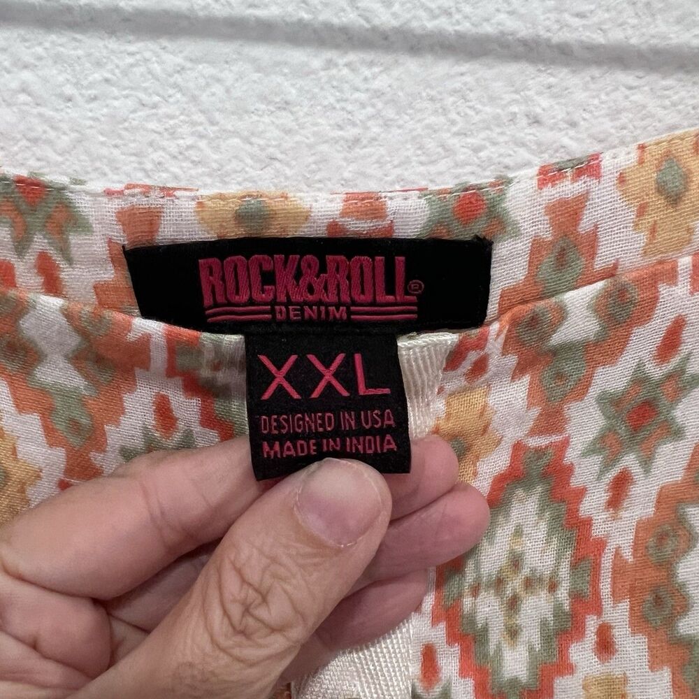 Rock & Roll Denim AZTEC PRINT MAXI SKIRT XXL Rodeo Western Cowgirl Festival Chic - Picture 3 of 8